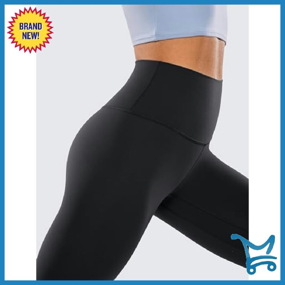High Waisted 25" Compression Leggings Tummy Control Yoga Workout Pants - Picture 6 of 8